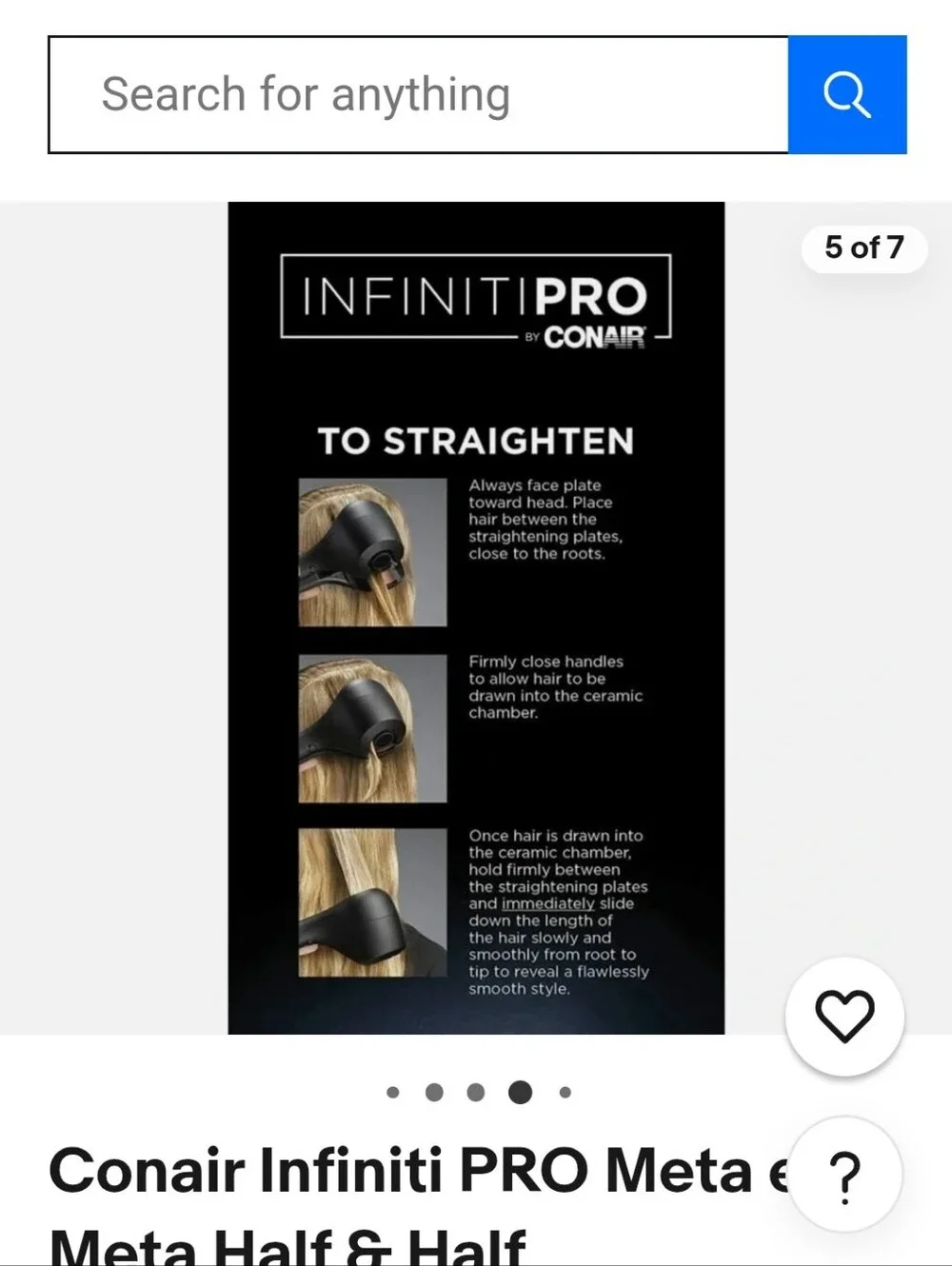 InfinitiPRO Meta Half & Half Hair Curler& Straightener - Conair